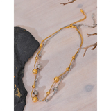 Stainless Steel Round Beads Chain Necklace 18K PVD Plated