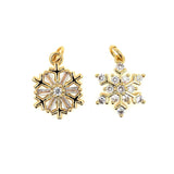 Snowflake Necklace Pendant Zircon Women Jewelry Findings