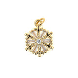 Snowflake Necklace Pendant Zircon Women Jewelry Findings