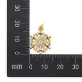 Snowflake Necklace Pendant Zircon Women Jewelry Findings