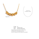 Stainless Steel Beads Chain Collar Necklace Tarnish Daily Jewelry