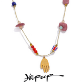 Vintage Tribal Stone Beads Necklace for Women