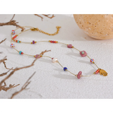 Vintage Tribal Stone Beads Necklace for Women