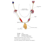 Vintage Tribal Stone Beads Necklace for Women