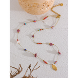 Vintage Tribal Stone Beads Necklace for Women