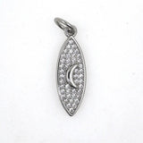 Hip Hop Geometric CZ Pendant Moon/Heart/Cross Charm Plated Zircon Jewelry