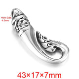 2pcs Stainless Steel Fish Tail Pendant Hooks Charms Jewelry Making DIY