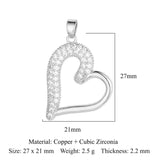 3pcs Hollow Heart Wing Copper Zircon DIY Pendant Lock Pink CZ Charms
