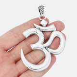 3PCS Vintage Metal OM AUM Symbol Yoga Charms Pendants