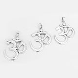 3PCS Vintage Metal OM AUM Symbol Yoga Charms Pendants