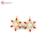 24K Brass Zircon Crown Charms for Jewelry Making