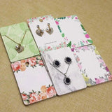 50pc Flower/Marbling Necklace Earring Set Pendant Card