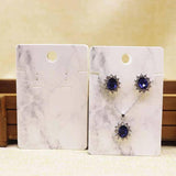 50pc Flower/Marbling Necklace Earring Set Pendant Card
