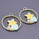 20pcs Sea Ocean Fish Shell Enamel Charm Pendant DIY Craft Necklace Earrings