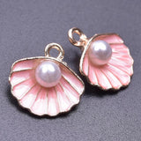 20pcs Sea Ocean Fish Shell Enamel Charm Pendant DIY Craft Necklace Earrings