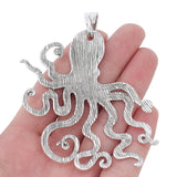 2pcs Large Octopus Squid Charms Pendants for Necklace Making