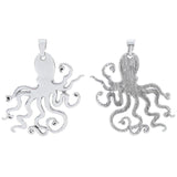 2pcs Large Octopus Squid Charms Pendants for Necklace Making