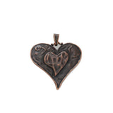2pcs Red Copper Heart Charms Pendants For Jewelry Making 61*64mm