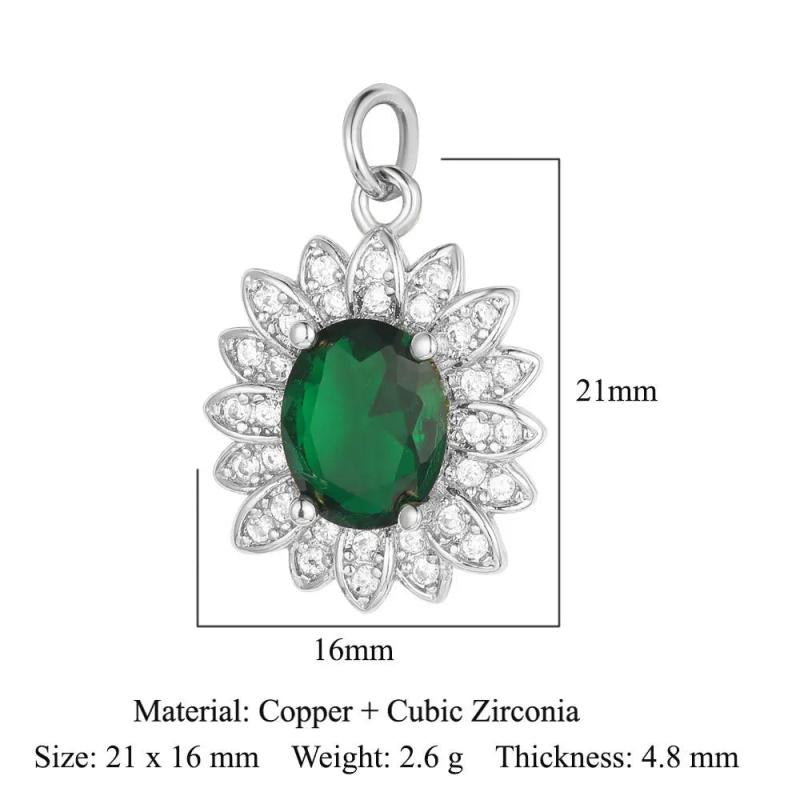 3pcs/Lot CZ Jewelry Pendants for Necklace Earring Making