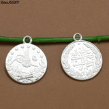22mm Coin Alloy Flat Charms Pendants 10 pieces