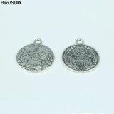 22mm Coin Alloy Flat Charms Pendants 10 pieces