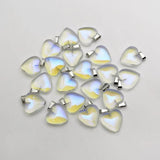 20mm Glass Heart Pendants Necklace for Jewelry Making Charms Accessories