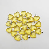 20mm Glass Heart Pendants Necklace for Jewelry Making Charms Accessories