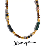 Vintage Natural Stone Shell Beads Necklace Women Jewelry Gift