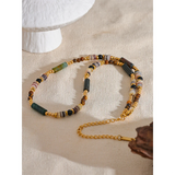 Vintage Natural Stone Shell Beads Necklace Women Jewelry Gift