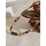 Vintage Natural Stone Shell Beads Necklace Women Jewelry Gift