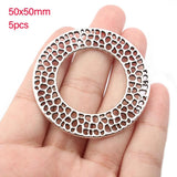 5-10pcs Bronze 30mm 50mm Circle Charms Pendants DIY Jewelry Findings