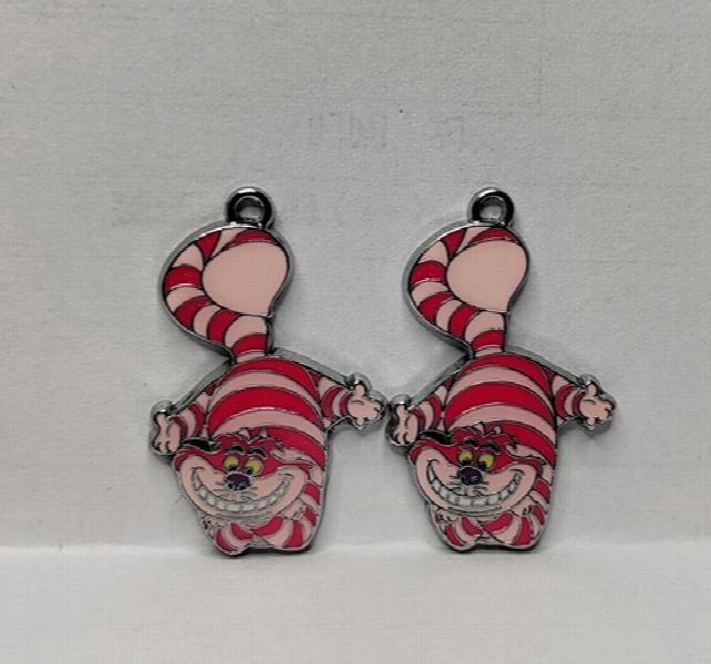 10pcs 33mm Cartoon Cat Charm for Jewelry Making Earring Necklace DIY