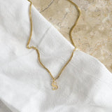 Stainless Steel Initial Necklace A-Z Letter Pendant Jewelry