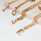 Stainless Steel Initial Necklace A-Z Letter Pendant Jewelry