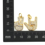 Hip Hop I Love You/Yes CZ Pendant Necklace Charms
