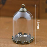 30*20mm Glass Tube Pendant DIY Accessory Set