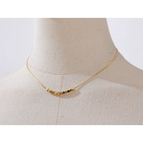 Stainless Steel Square Chain Necklace Pendant 18K PVD Plated Jewelry