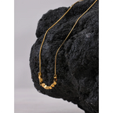 Stainless Steel Square Chain Necklace Pendant 18K PVD Plated Jewelry