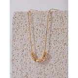 Stainless Steel Square Chain Necklace Pendant 18K PVD Plated Jewelry