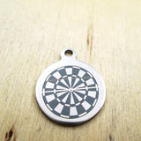 10pcs Dart Board Stainless Steel Charms - Customized - DIY Pendants