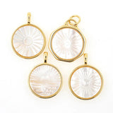 Round Shell Pendant Plated Freshwater Pearl Noble Jewelry Making Women Necklace