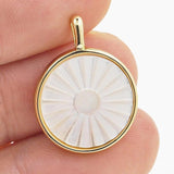 Round Shell Pendant Plated Freshwater Pearl Noble Jewelry Making Women Necklace