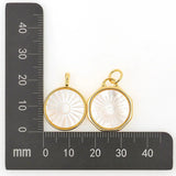 Round Shell Pendant Plated Freshwater Pearl Noble Jewelry Making Women Necklace