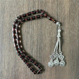JunKang Amber Tassel Pendant Islamic Muslim Tasbih Allah Rosary 33 Beads