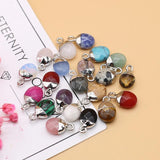 5pcs Natural Agates Pendant Mix Colorful Stone Charms for DIY Jewelry