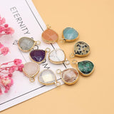 5pcs Natural Agates Pendant Mix Colorful Stone Charms for DIY Jewelry