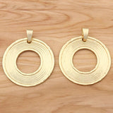 1Pc Boho Hollow Open Round Charms Pendants for DIY Necklace Making 68x58mm