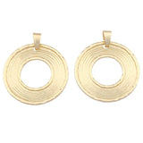1Pc Boho Hollow Open Round Charms Pendants for DIY Necklace Making 68x58mm