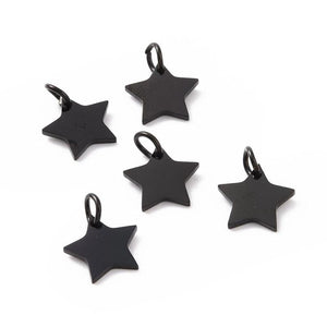 10pcs Golden Star Stainless Steel Mini Charms for Jewelry Making Supplies