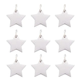 10pcs Golden Star Stainless Steel Mini Charms for Jewelry Making Supplies